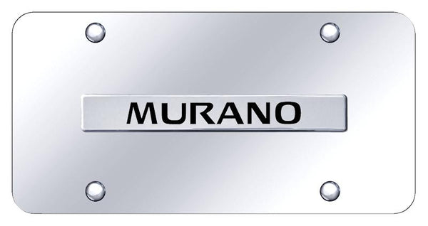 Nissan Murano Chrome on Chrome 3D Bar License Plate - MUR.N.CC