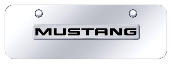 Ford Mustang Chrome on Chrome 3D Bar Mini License Plate - MUS.N.CCM