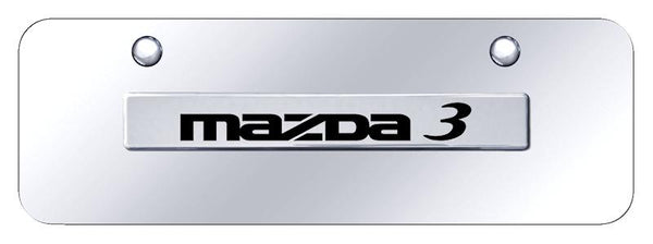 Mazda Mazda 3 Chrome on Chrome 3D Bar Mini License Plate - MZ3.N.CCM