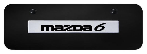 Mazda Mazda 6 Chrome on Black 3D Bar Mini License Plate - MZ6.N.CBM