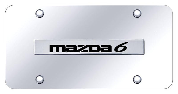 Mazda Mazda6 Chrome on Chrome 3D Bar License Plate - MZ6.N.CC