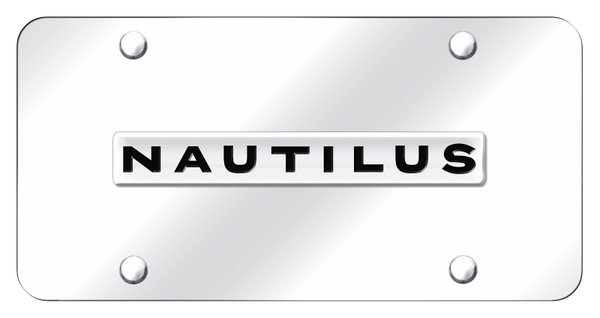 Lincoln Nautilus Name License Plate - Chrome on Mirrored License Plate - NAUT.N.CC