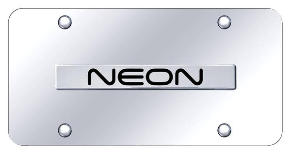 Dodge Neon Chrome on Chrome 3D Bar License Plate - NEO.N.CC