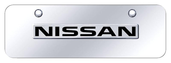 Nissan Nissan Chrome on Chrome 3D Bar Mini License Plate - NIS.N.CCM