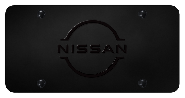 Nissan Nissan Logo License Plate - Black on Black License Plate - NISL.BB