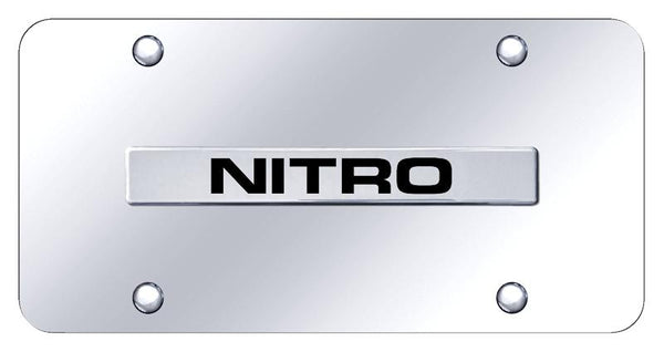 Dodge Nitro Chrome on Chrome 3D Bar License Plate - NIT.N.CC