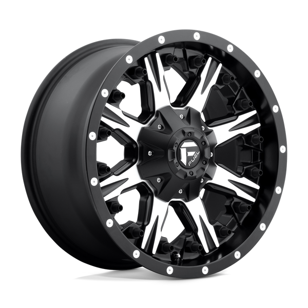 Fuel 1PC D541 NUTZ MATTE BLACK MACHINED Wheels for 2010-2020 FORD F-150 [] - 17X9 1 MM - 17"  - (2020 2019 2018 2017 2016 2015 2014 2013 2012 2011 2010)