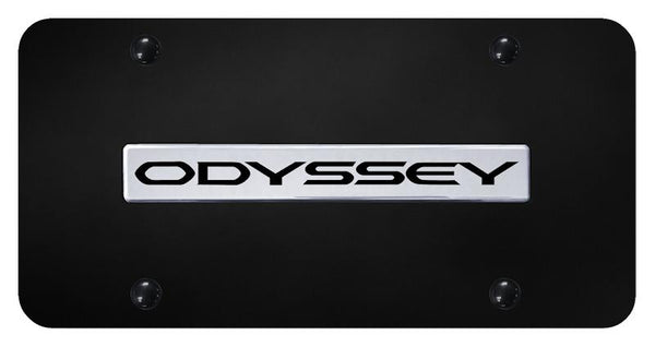 Honda Odyssey Chrome on Black 3D Bar License Plate - ODY.N.CB