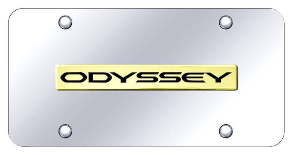 Honda Odyssey Gold on Chrome 3D Bar License Plate - ODY.N.GC