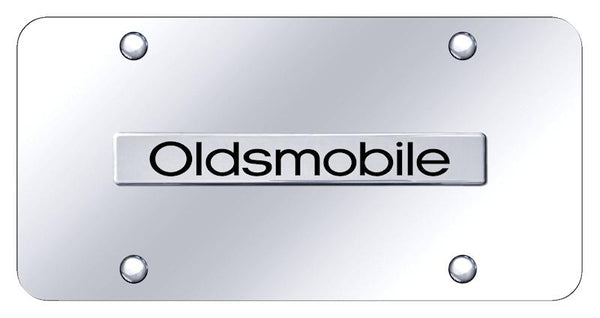 Oldsmobile Oldsmobile Chrome on Chrome 3D Bar License Plate - OLD.N.CC