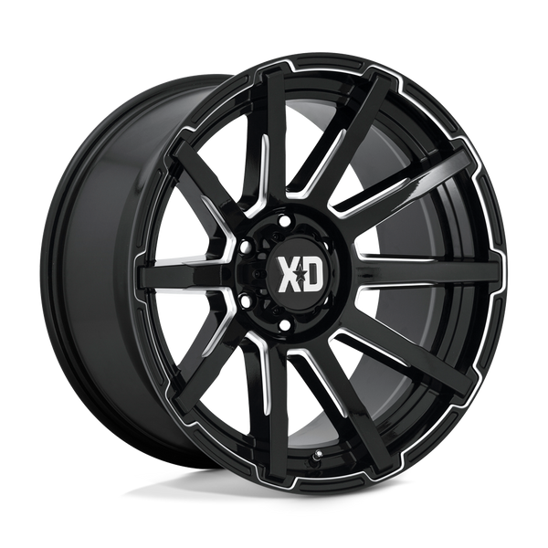 XD XD847 OUTBREAK GLOSS BLACK MILLED Wheels for 2017-2020 ACURA MDX [] - 20X9 30 mm - 20"  - (2020 2019 2018 2017)