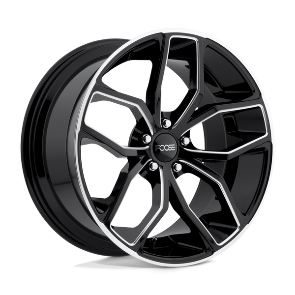 Foose 1PC F150 OUTCAST GLOSS BLACK MILLED Wheels for 2021-2023 ACURA TLX [] - 20X8.5 35 mm - 20"  - (2023 2022 2021)