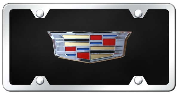 Cadillac Cadillac 2014 Acrylic Kit - Chrome on Black License Plate - P.CAD3.CBK