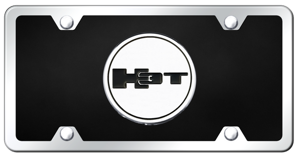 Hummer Hummer H3T Acrylic Kit - Chrome on Black License Plate - P.H3T.CBK