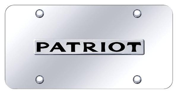 Jeep Patriot Chrome on Chrome 3D Bar License Plate - PAR.N.CC