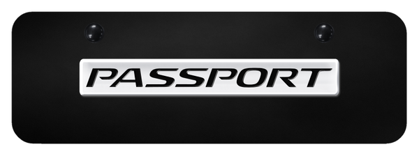 Honda Passport Name Mini Plate - Chrome on Black License Plate - PAS.N.CBM