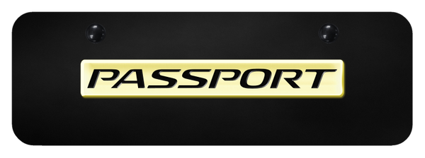 Honda Passport Name Mini Plate - Gold on Black License Plate - PAS.N.GBM