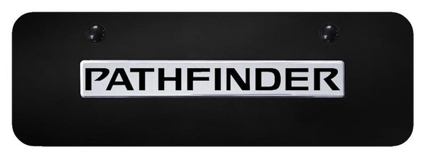 Nissan Pathfinder Chrome on Black 3D Bar Mini License Plate - PAT.N.CBM