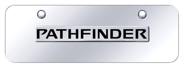 Nissan Pathfinder Chrome on Chrome 3D Bar Mini License Plate - PAT.N.CCM