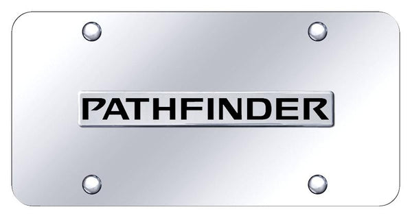 Nissan Pathfinder Chrome on Chrome 3D Bar License Plate - PAT.N.CC