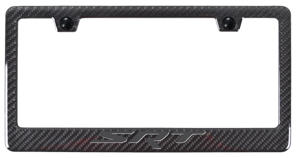 Dodge SRT Ghost ABS Carbon Fiber Frame - UV Print on Black License Plate Frame - PCF.SRT.GST.UB