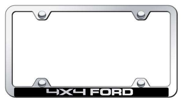 Ford Ford/4X4 Wide Body ABS Frame - Laser Etched Mirrored License Plate Frame - PFW.4FD.EC