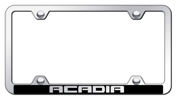 GMC Acadia Wide Body ABS Frame - Laser Etched Mirrored License Plate Frame - PFW.ACA.EC