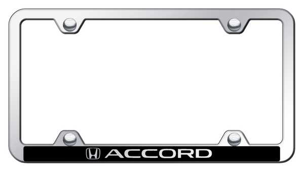 Honda Accord Wide Body ABS Frame - Laser Etched Mirrored License Plate Frame - PFW.ACC.EC