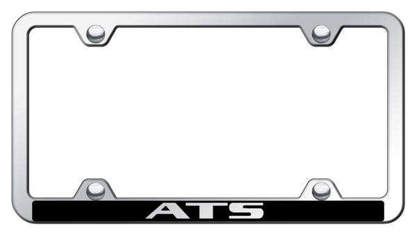 Cadillac ATS Wide Body ABS Frame - Laser Etched Mirrored License Plate Frame - PFW.ATSC.EC