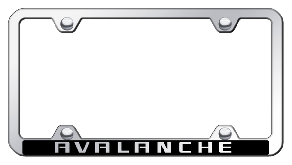 Chevrolet Avalanche Wide Body ABS Frame - Laser Etched Mirrored License Plate Frame - PFW.AVL.EC