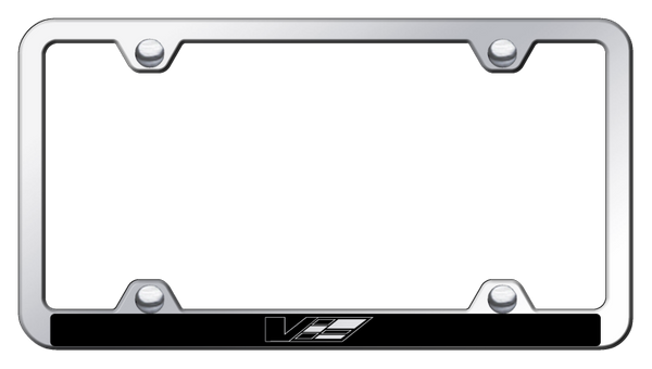 Cadillac Cadillac V Logo Wide Body ABS Frame - Laser Etched Mirrored License Plate Frame - PFW.CADV.EC