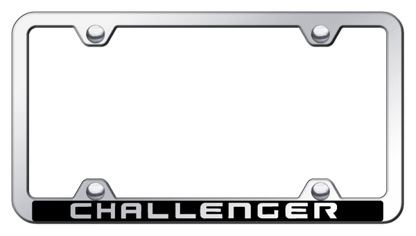 Dodge Challenger Wide Body ABS Frame - Laser Etched Mirrored License Plate Frame - PFW.CHA.EC