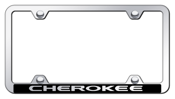 Jeep Cherokee Wide Body ABS Frame - Laser Etched Mirrored License Plate Frame - PFW.CHE.EC