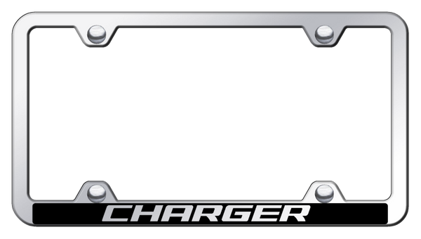 Dodge Charger Wide Body ABS Frame - Laser Etched Mirrored License Plate Frame - PFW.CHG.EC