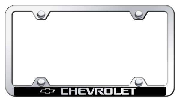 Chevrolet Chevrolet Wide Body ABS Frame - Laser Etched Mirrored License Plate Frame - PFW.CHV.EC