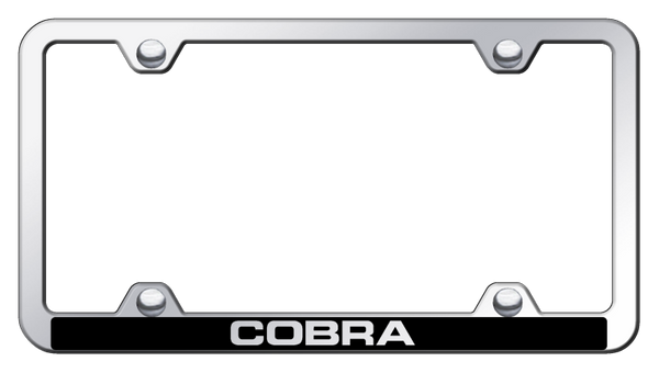 Mustang Cobra Wide Body ABS Frame - Laser Etched Mirrored License Plate Frame - PFW.COB.EC