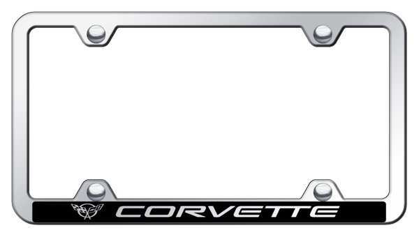 Chevrolet Corvette C5 Wide Body ABS Frame - Laser Etched Mirrored License Plate Frame - PFW.COV5.EC