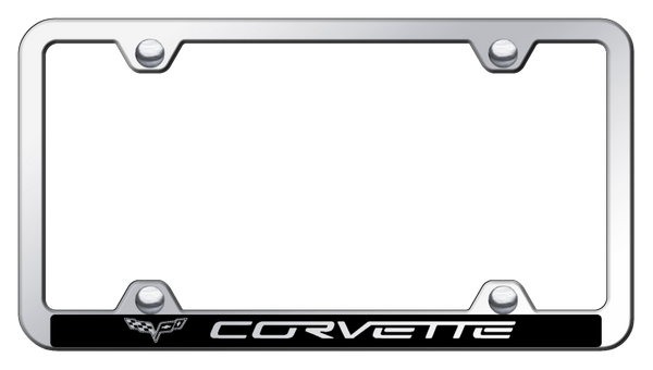 Chevrolet Corvette C6 Wide Body ABS Frame - Laser Etched Mirrored License Plate Frame - PFW.COV6.EC