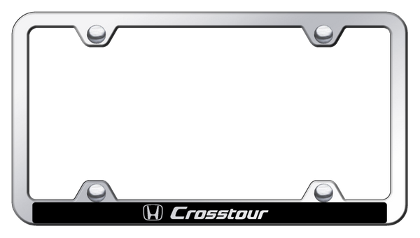 Honda Crosstour Wide Body ABS Frame - Laser Etched Mirrored License Plate Frame - PFW.CRT.EC