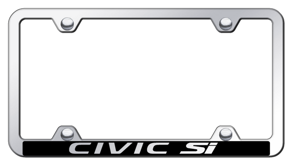 Honda Civic SI Wide Body ABS Frame - Laser Etched Mirrored License Plate Frame - PFW.CSI.EC