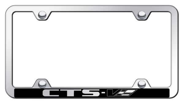 Cadillac CTS-V Wide Body ABS Frame - Laser Etched Mirrored License Plate Frame - PFW.CTSV.EC