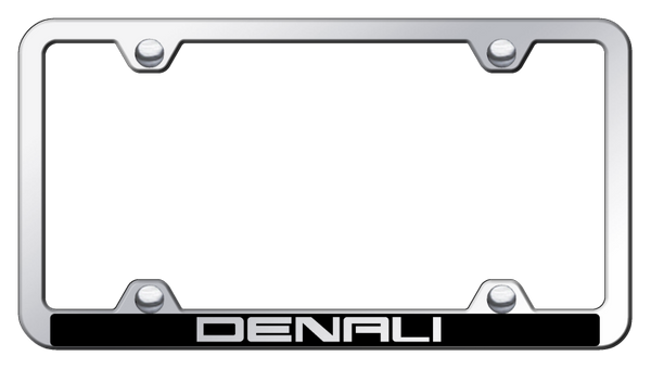 GMC Denali Wide Body ABS Frame - Laser Etched Mirrored License Plate Frame - PFW.DEN.EC