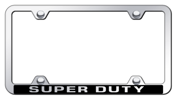 Ford Super Duty Wide Body ABS Frame - Laser Etched Mirrored License Plate Frame - PFW.DTY.EC