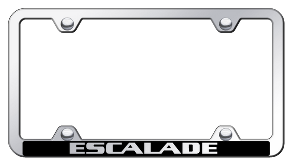 Cadillac Escalade Wide Body ABS Frame - Laser Etched Mirrored License Plate Frame - PFW.ESA.EC