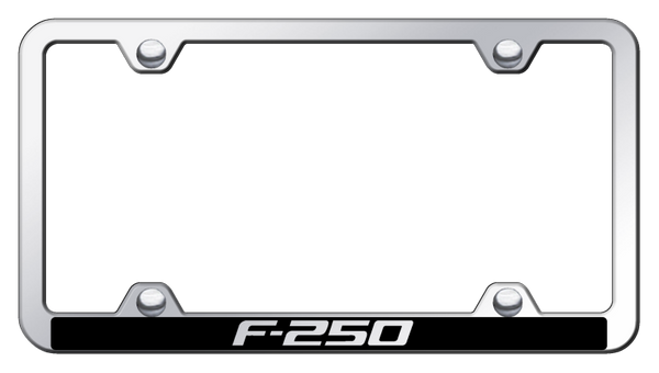 Ford F-250 Wide Body ABS Frame - Laser Etched Mirrored License Plate Frame - PFW.F25.EC