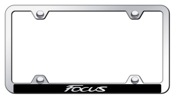 Ford Focus Wide Body ABS Frame - Laser Etched Mirrored License Plate Frame - PFW.FOC.EC