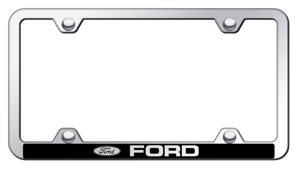 Ford Ford Wide Body ABS Frame - Laser Etched Mirrored License Plate Frame - PFW.FOR.EC