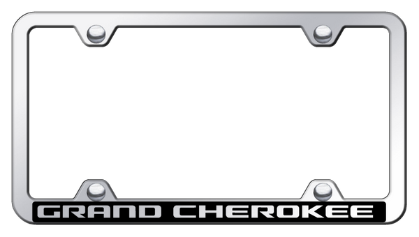 Jeep Grand Cherokee Wide Body ABS Frame - Laser Etched Mirrored License Plate Frame - PFW.GRA.EC