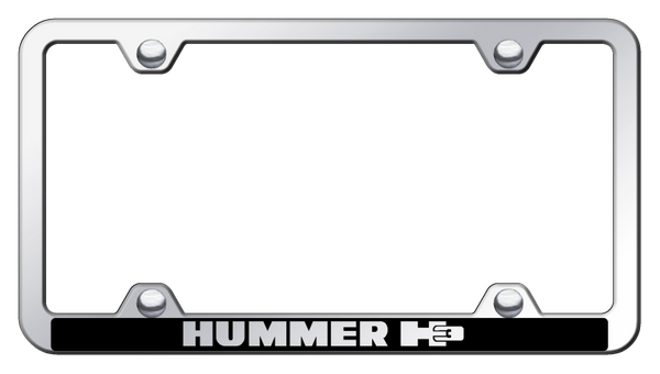 Hummer Hummer H3 Wide Body ABS Frame - Laser Etched Mirrored License Plate Frame - PFW.H3.EC