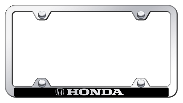 Honda Honda Wide Body ABS Frame - Laser Etched Mirrored License Plate Frame - PFW.HON.EC